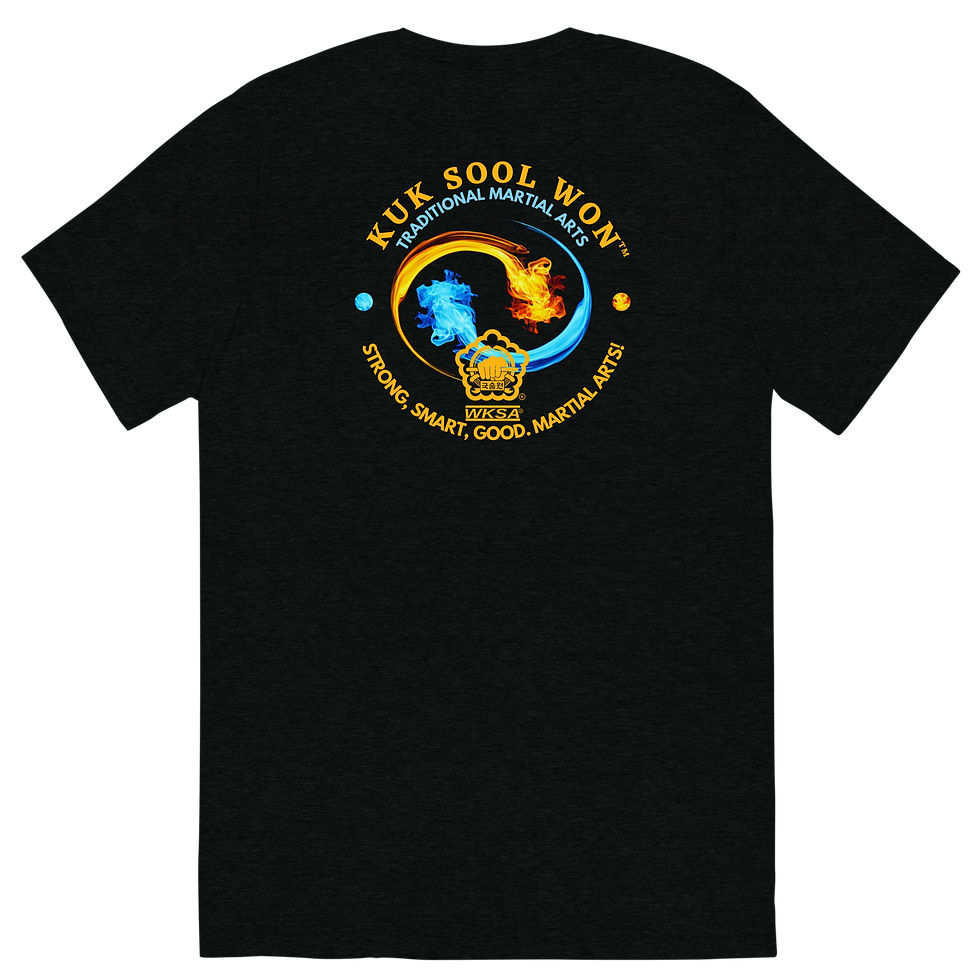 Thumbnail: Tri blend T-shirt - KSWLA Gold/Water Fire Logo