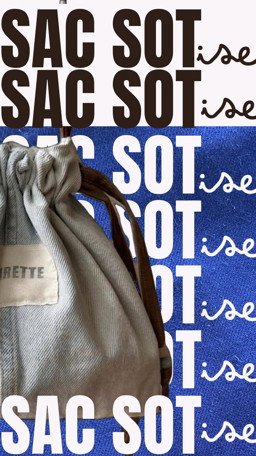 Kit Couture SAC SOTise tissu bleu de travail