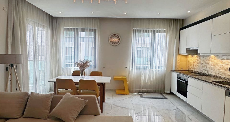 saloon sale apartment 1+1 konak city tower center alanya гостиная продажа квартиры в Конак сити тауер аланья алания центр