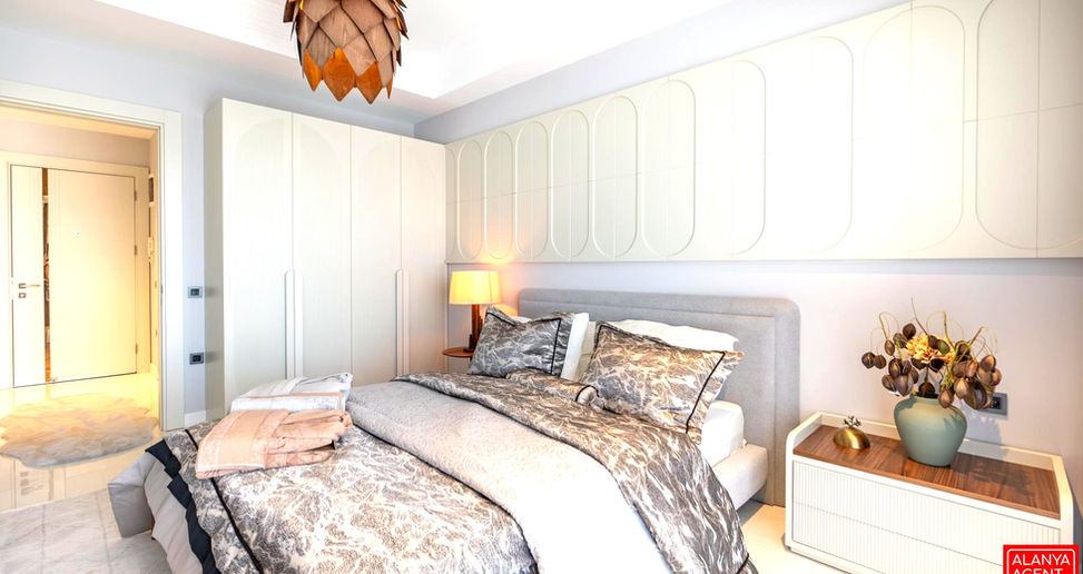 Azura World Residence 1+1 Apartment Азура Ворлд Алания квартира bedroom