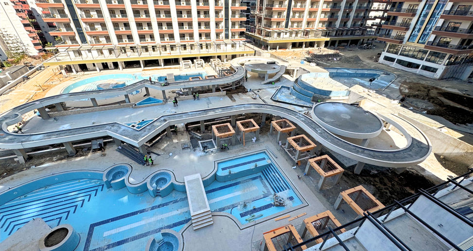 Жилой комплекс с бассейном Yekta Kingdom Premium Trade Center Mahmutlar Alanya Йекта Кингдом Премиум Махмутлар Алания