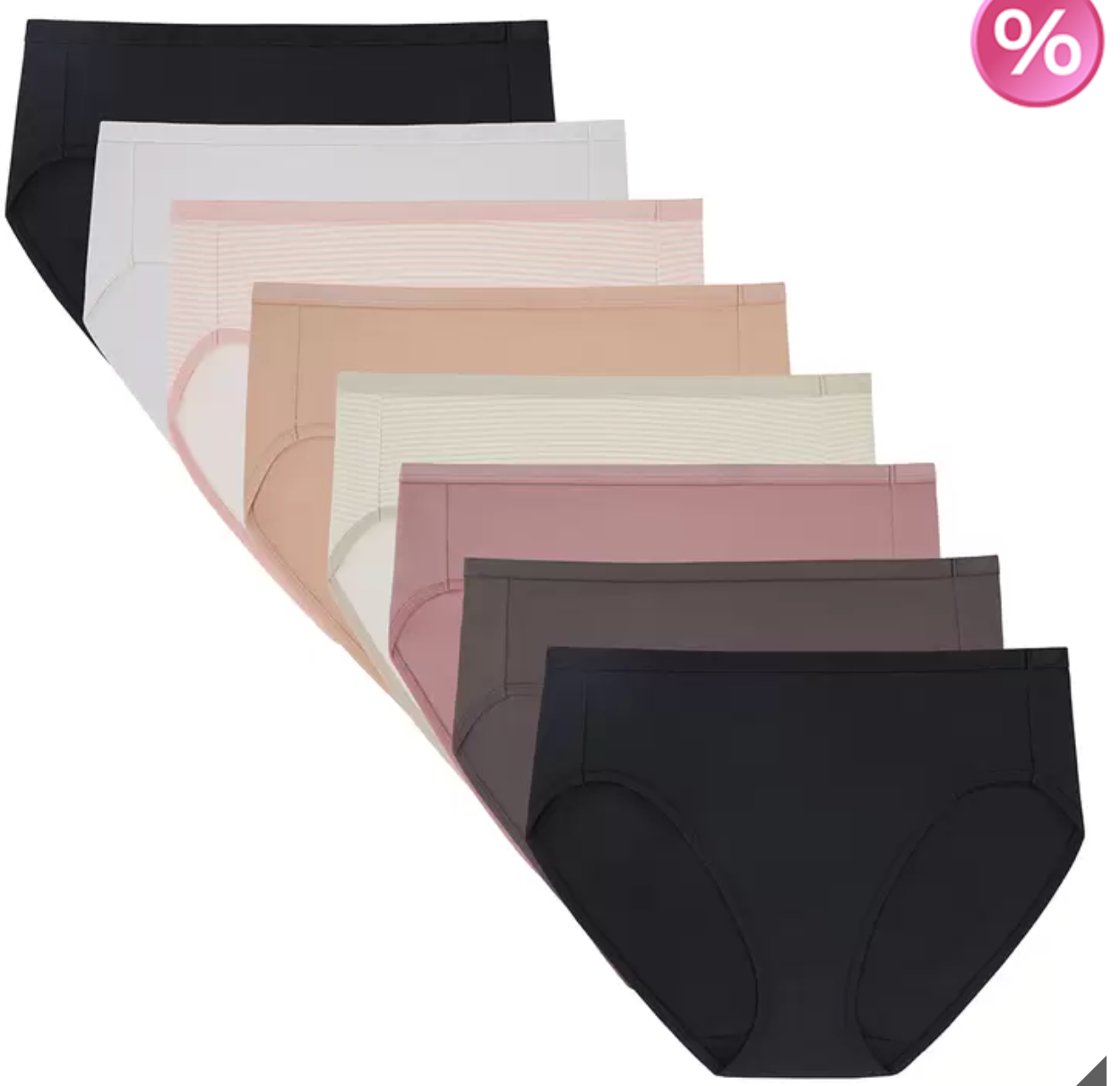 Carole Hochman | Ropa interior para dama pack 4 pz | Nude con negro | Talla EG