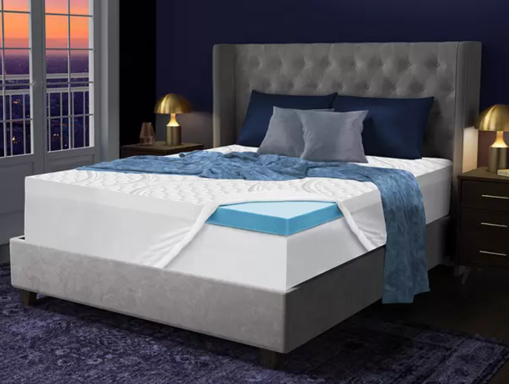 Novaform | Cubrecolchón de espuma de memoria de gel |Matromonial