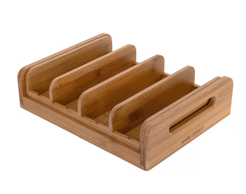 Seville Classics Home | Organizador de gabinete y despensa de madera de bamboo