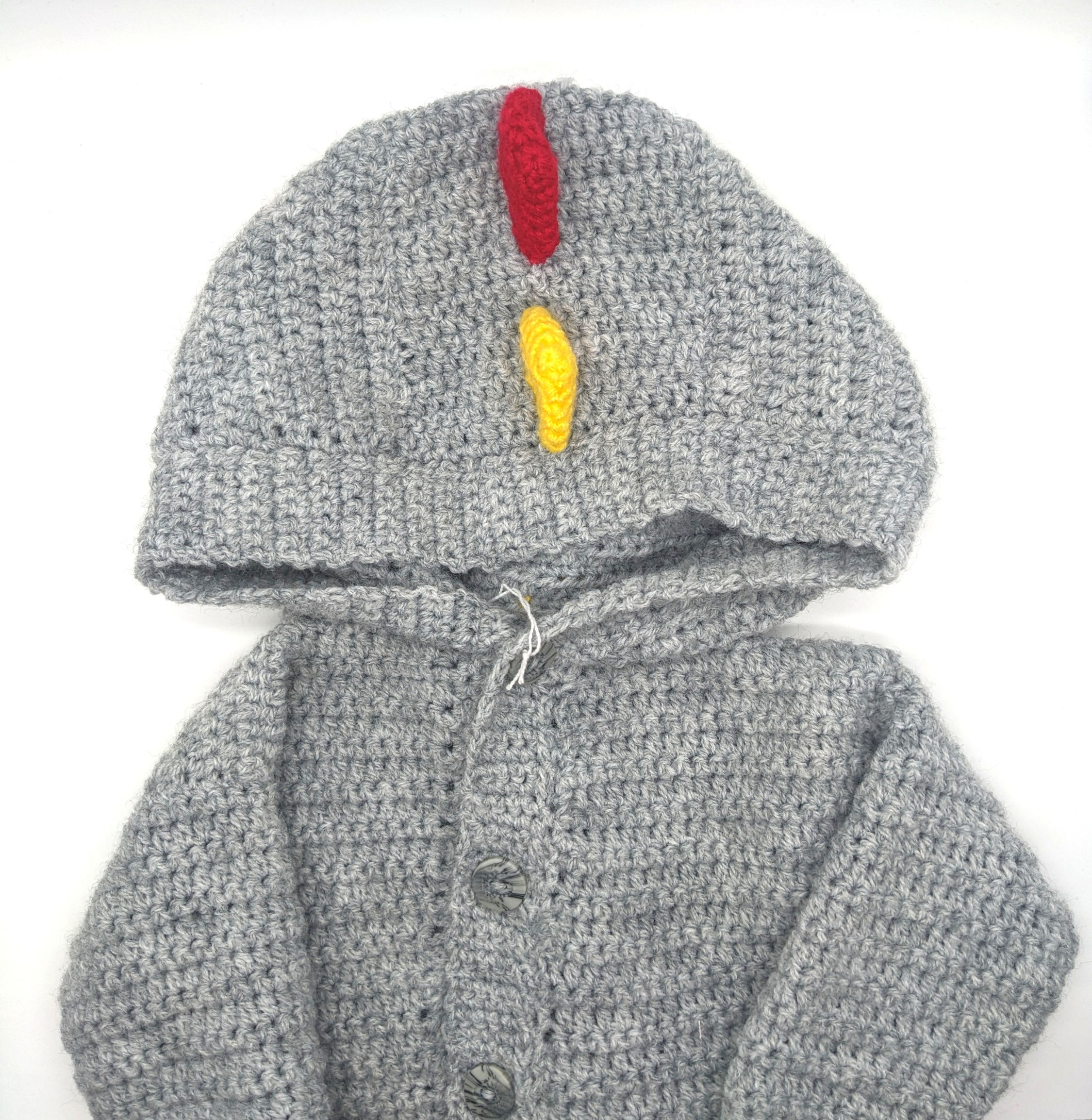 Hand Knitted Childrens Dinosaur Cardigan