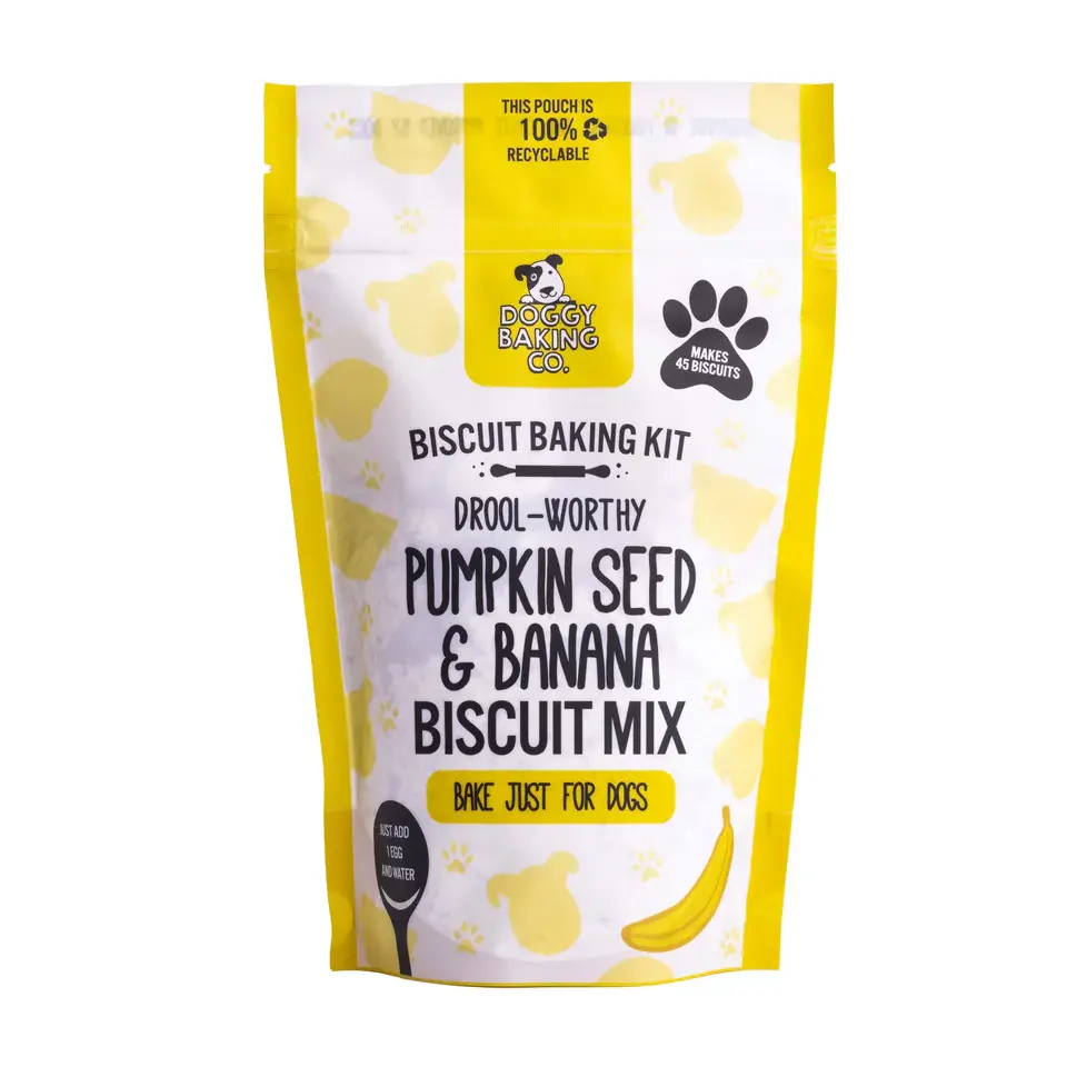 Doggy Baking Co. Drool-worthy Pumpkin Seed and Banana Biscuit Pouch
