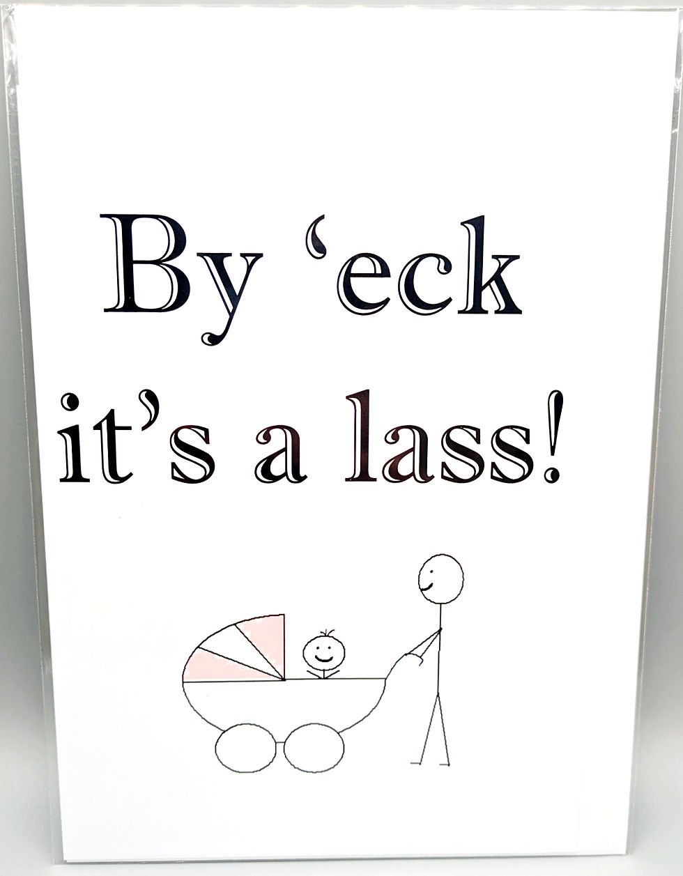 Yorkshire Greetings Card - Baby Girl