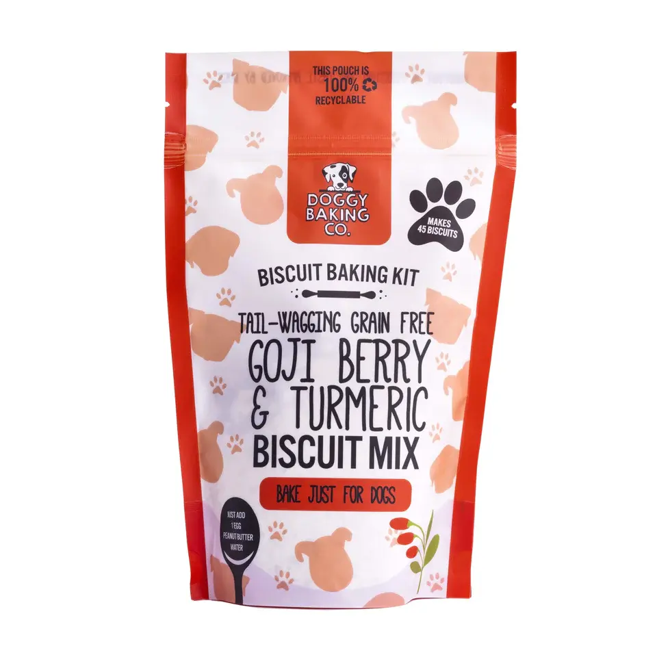 Doggy Baking Co. Tail-wagging Grain Free Goji Berry & Turmeric Biscuit Mix Pouch