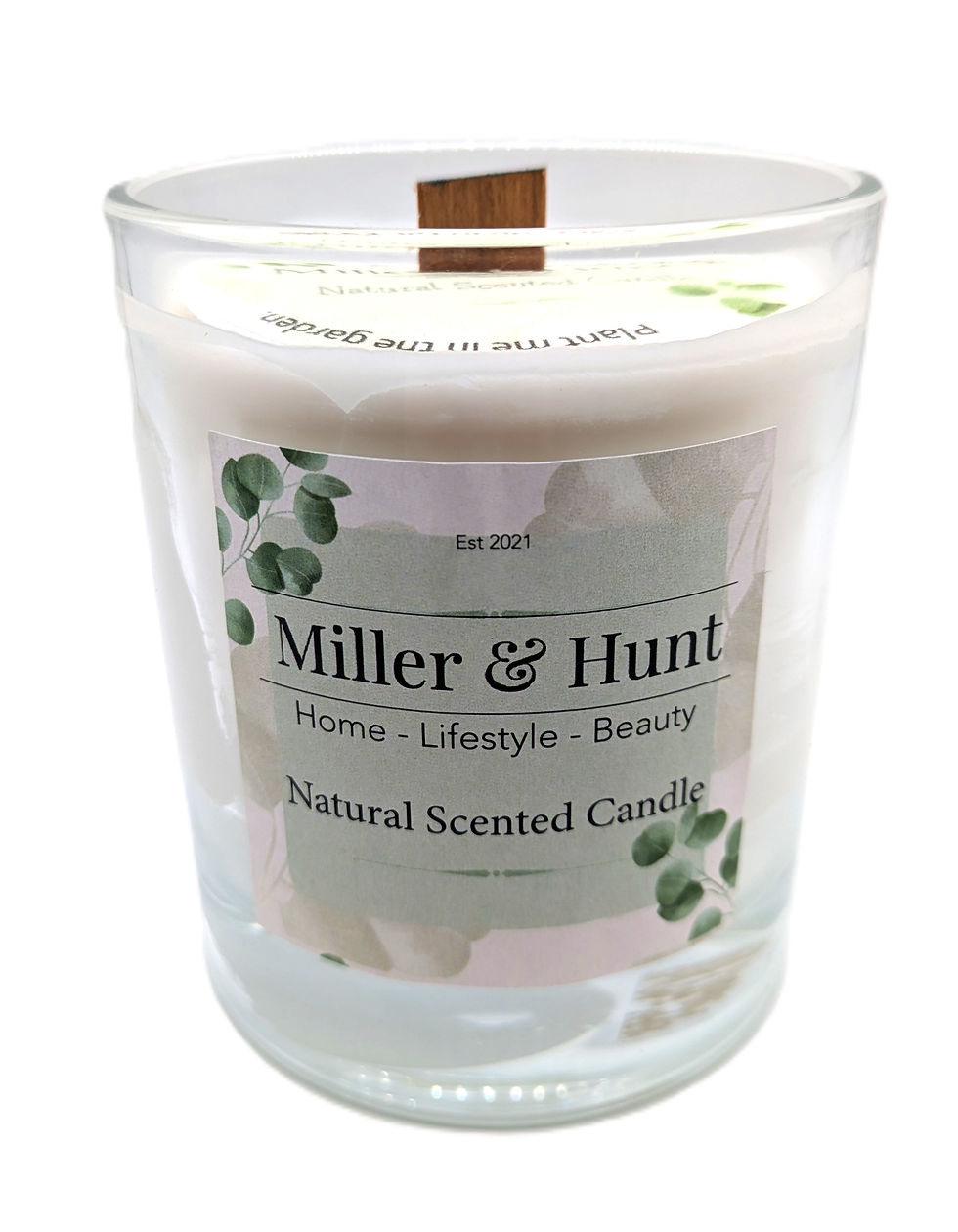 Natural Hand Poured Soy Wax Small Glass Candle 'Lavender and Chamomile'