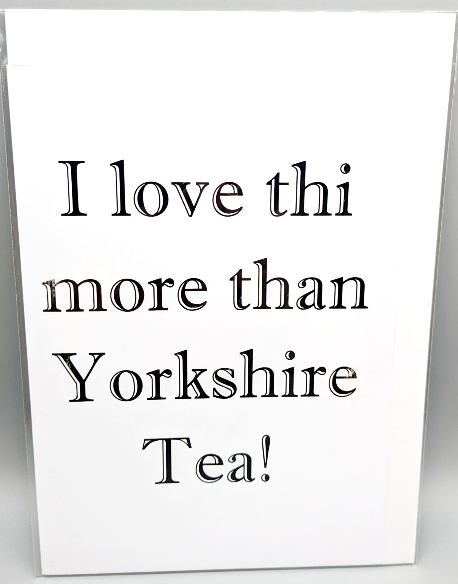 Miller and Hunt, Yorkshire Greetings Car - I Love You. Front View