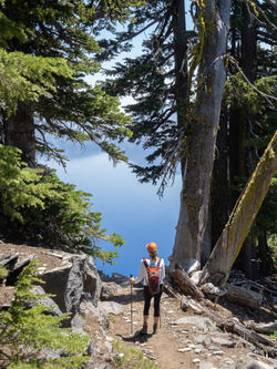Hiking along the west rim