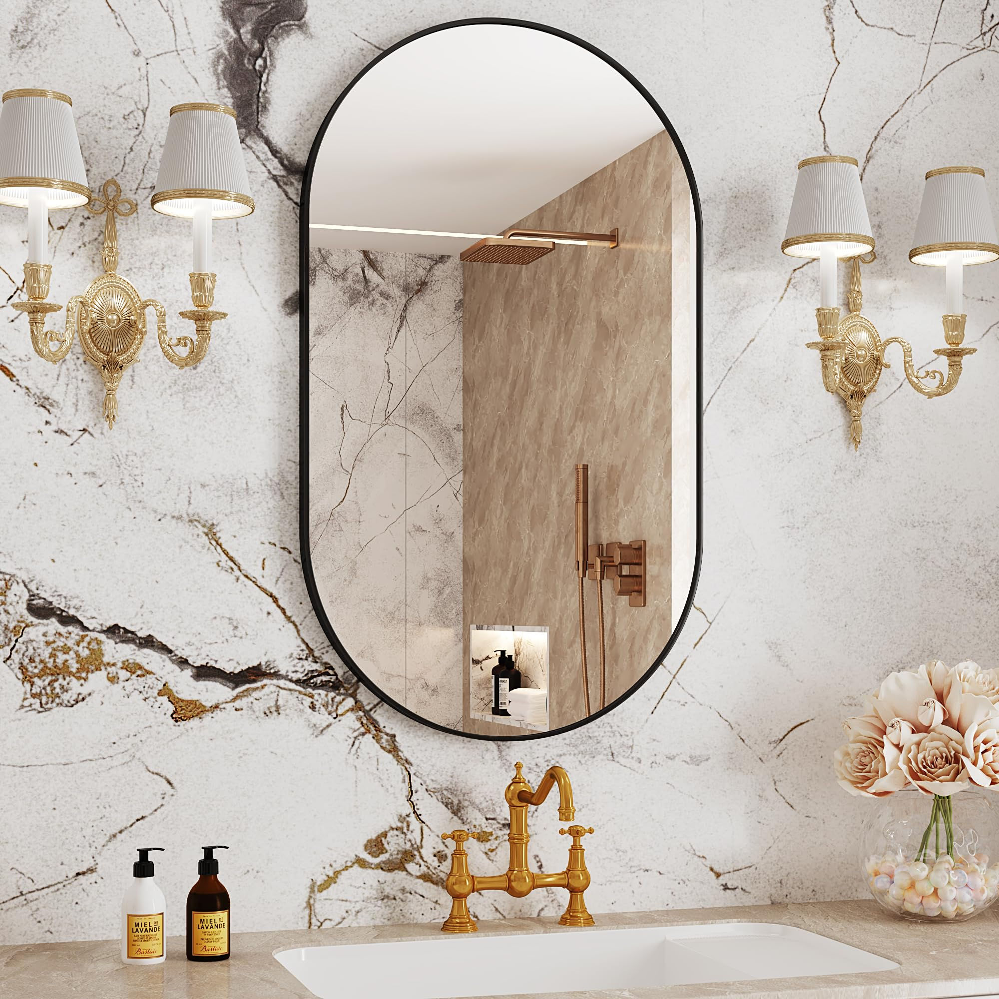 Protylctaster Sleek Oval Mirror 22x38