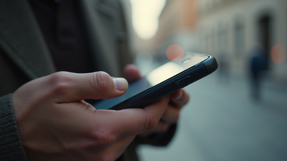 Close-up of a smartphone showing a lead capture form