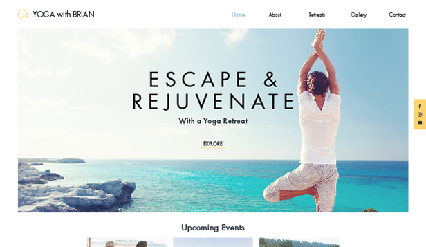events website templates wix