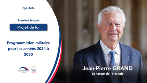 Jean-Pierre Grand - Programmation militaire pour les années 2024 à 2030