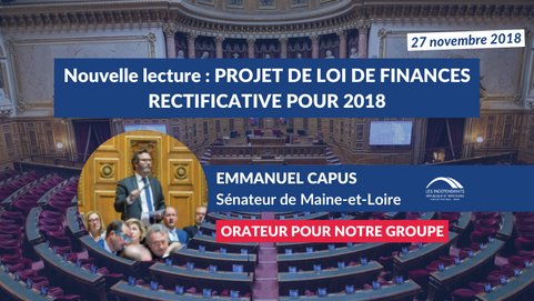 Emmanuel CAPUS : Nouvelle lecture PJL de Finances rectificative pour 2018
