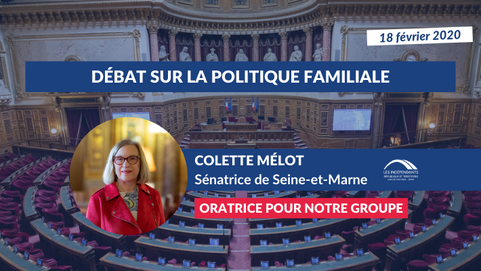 Colette MELOT : Débat sur la politique familiale