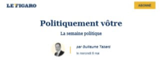 Le Figaro - La lettre de Guillaume TABART (06/05/20)