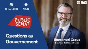 Emmanuel Capus était l'invité de l'émission "Questions au Gouvernement sur Public Sénat
