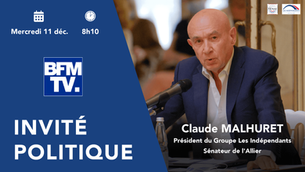 Claude Malhuret, invité de la matinale de BFMTV