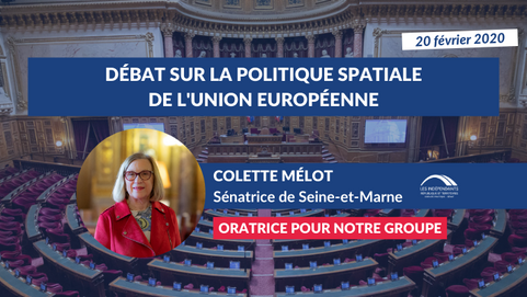 Colette MELOT : Débat sur la politique spatiale de l'Union Européenne
