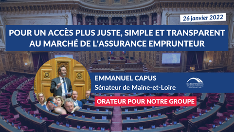 Emmanuel CAPUS : Pour un accès plus juste, simple et transparent au marché de l'assurance emprunteur