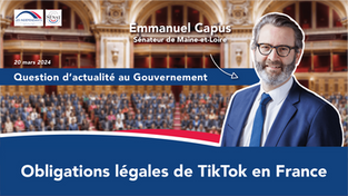 Emmanuel Capus : Obligations légales de TikTok en France