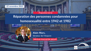 Alain MARC : PPL portant réparation des personnes condamnées pour homosexualité entre 1942 et 1982