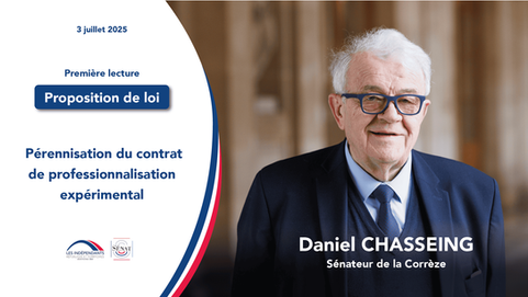Daniel Chasseing : Pérennisation du contrat de professionnalisation expérimental