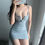 Thumbnail: New Fashion Woman Spring Summer Sexy Low Cut Slip Dress Office Lady Casual Cloth