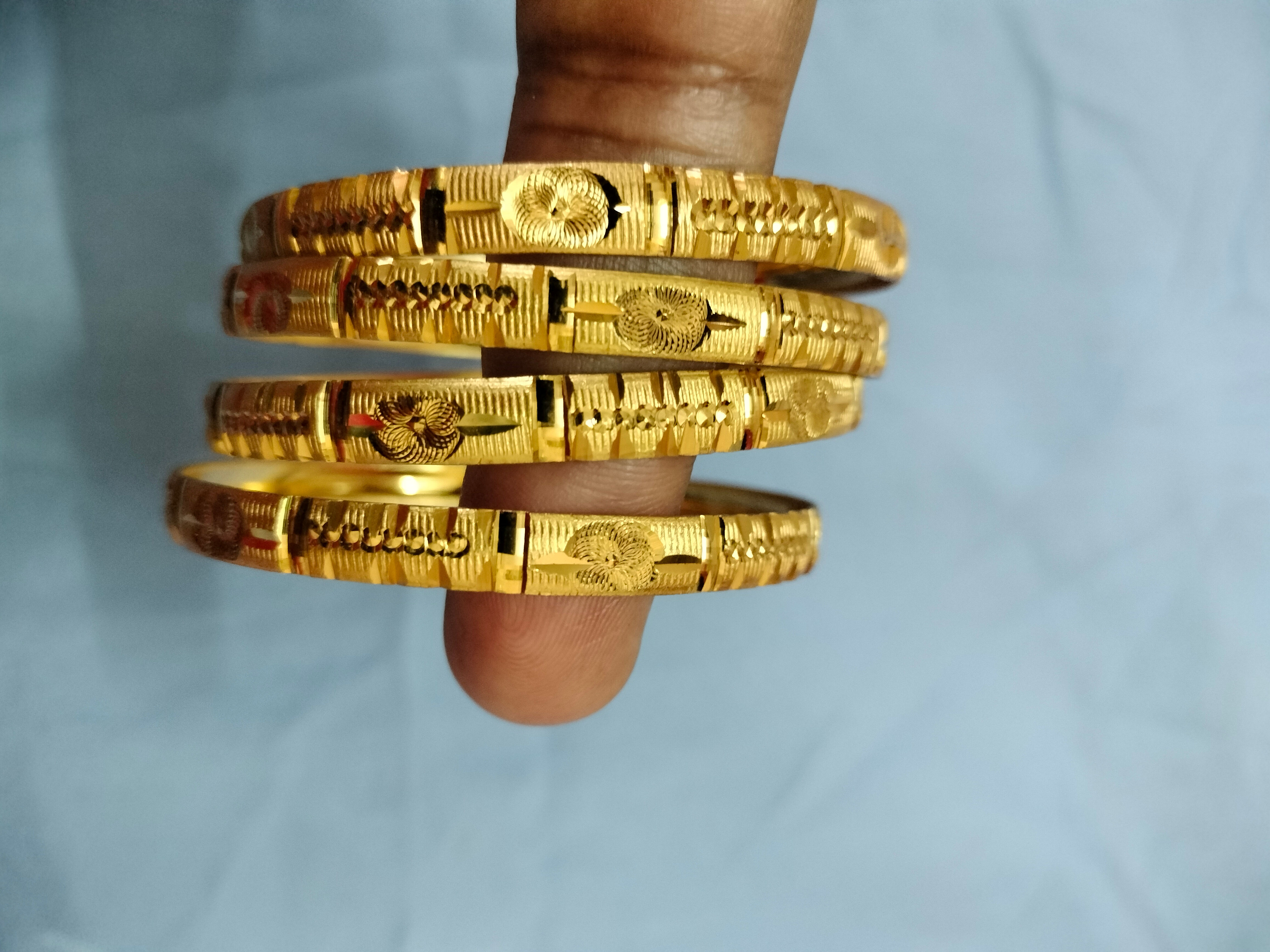 Gold plated bangles 