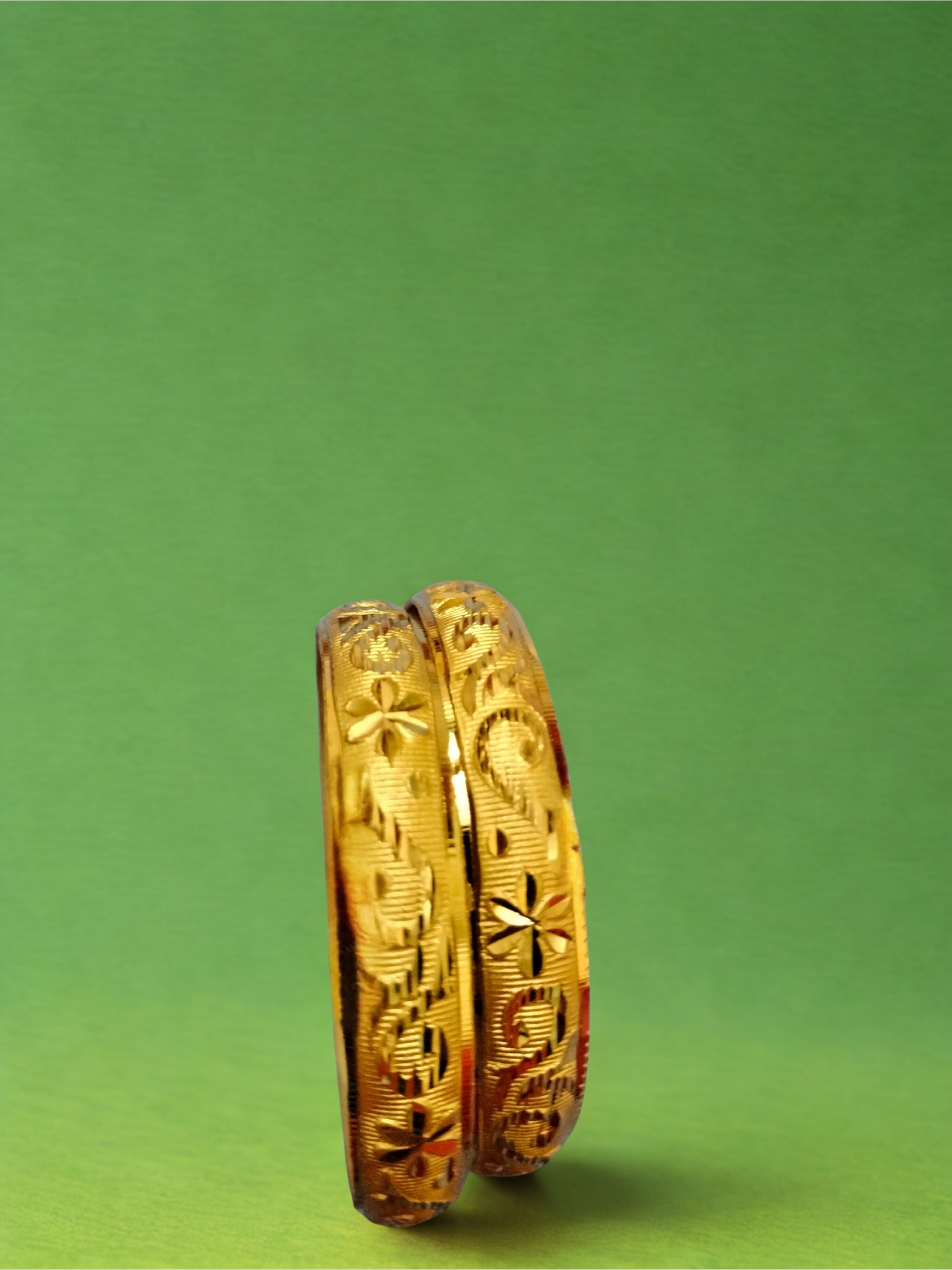 Gold plated bangles