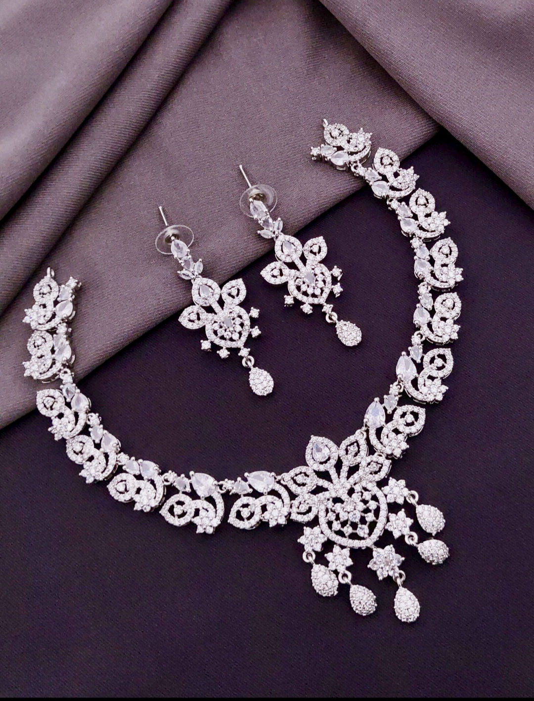 American diamond necklace set