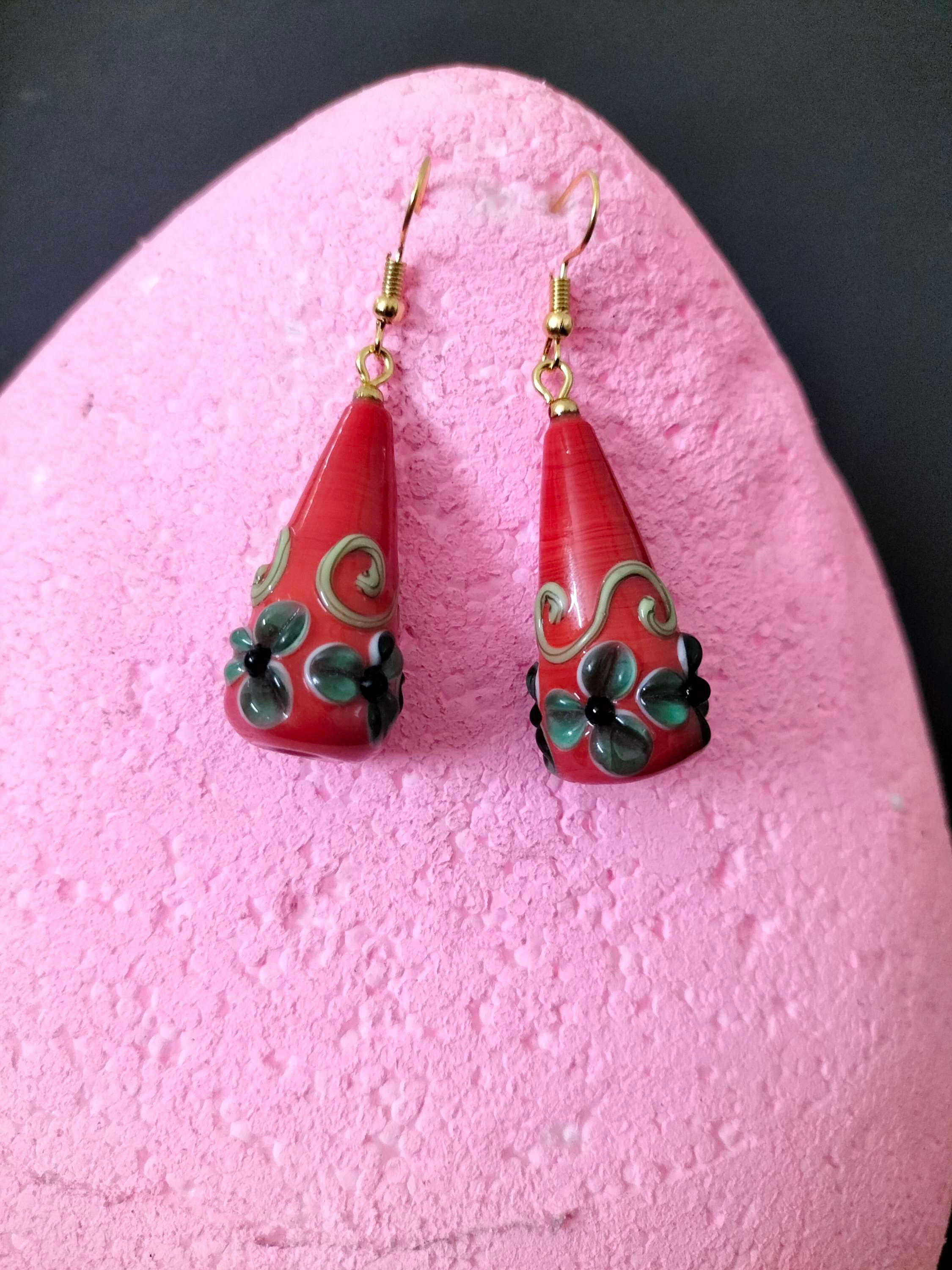 Lampwork handmade earings.