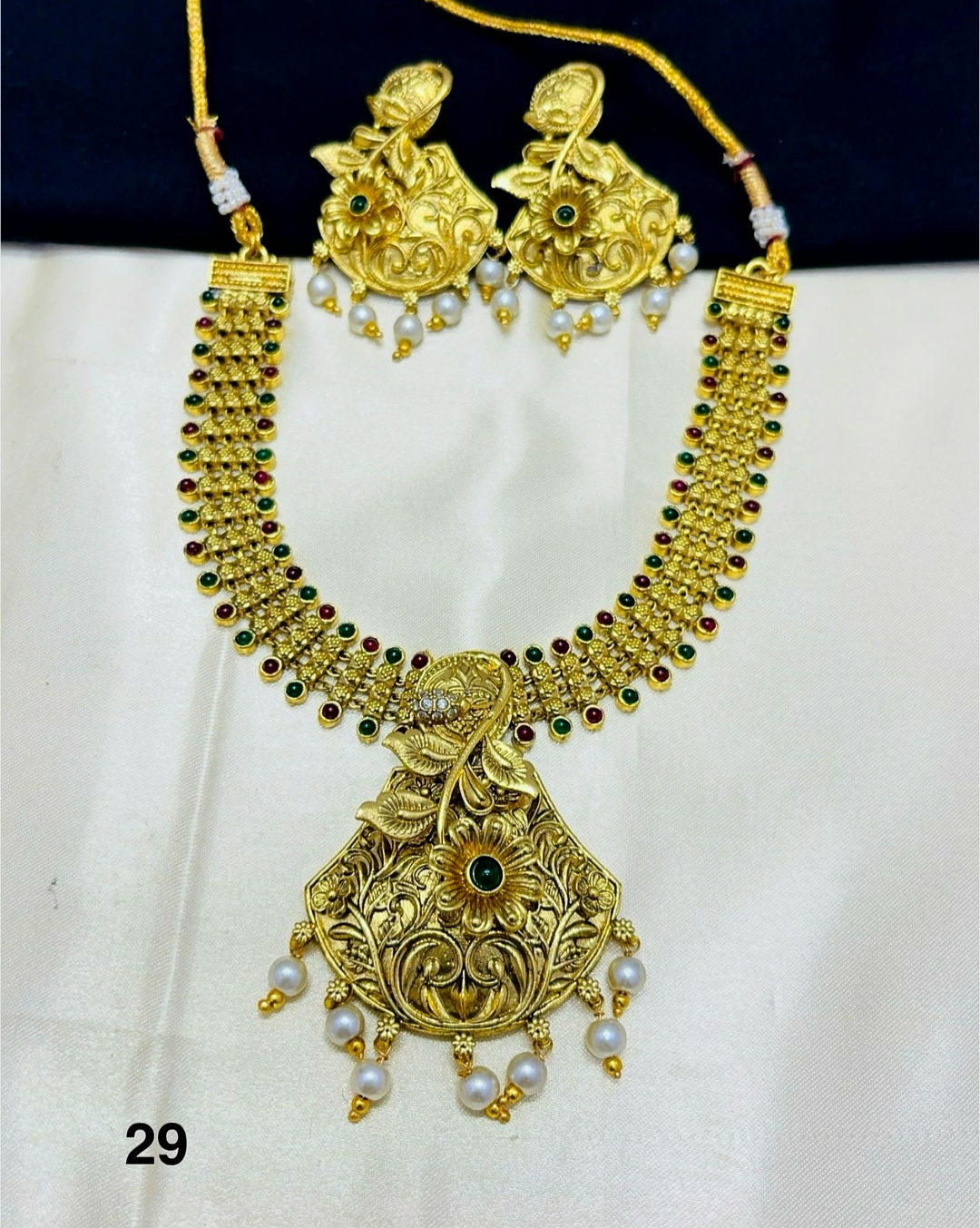 Gold plated necklace set