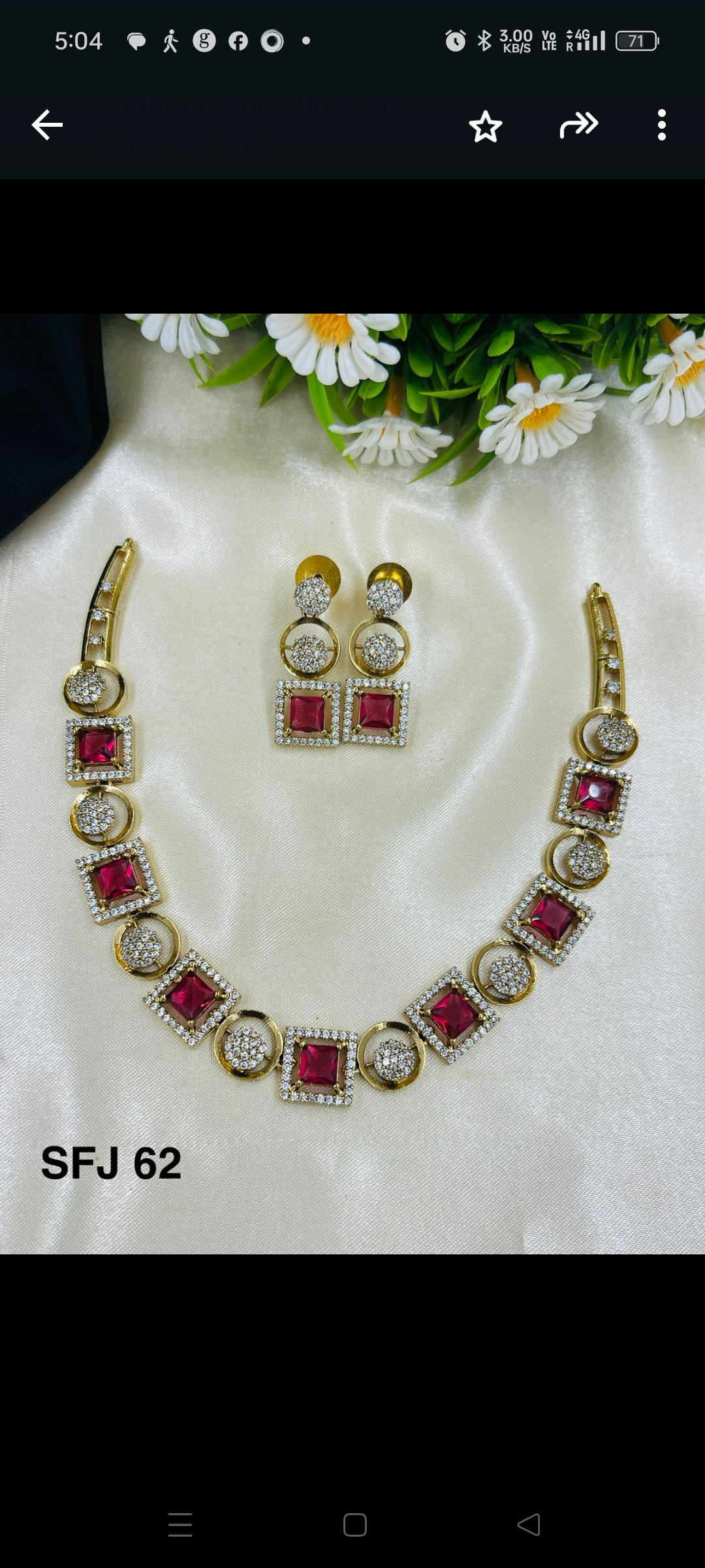 Diamond necklace set