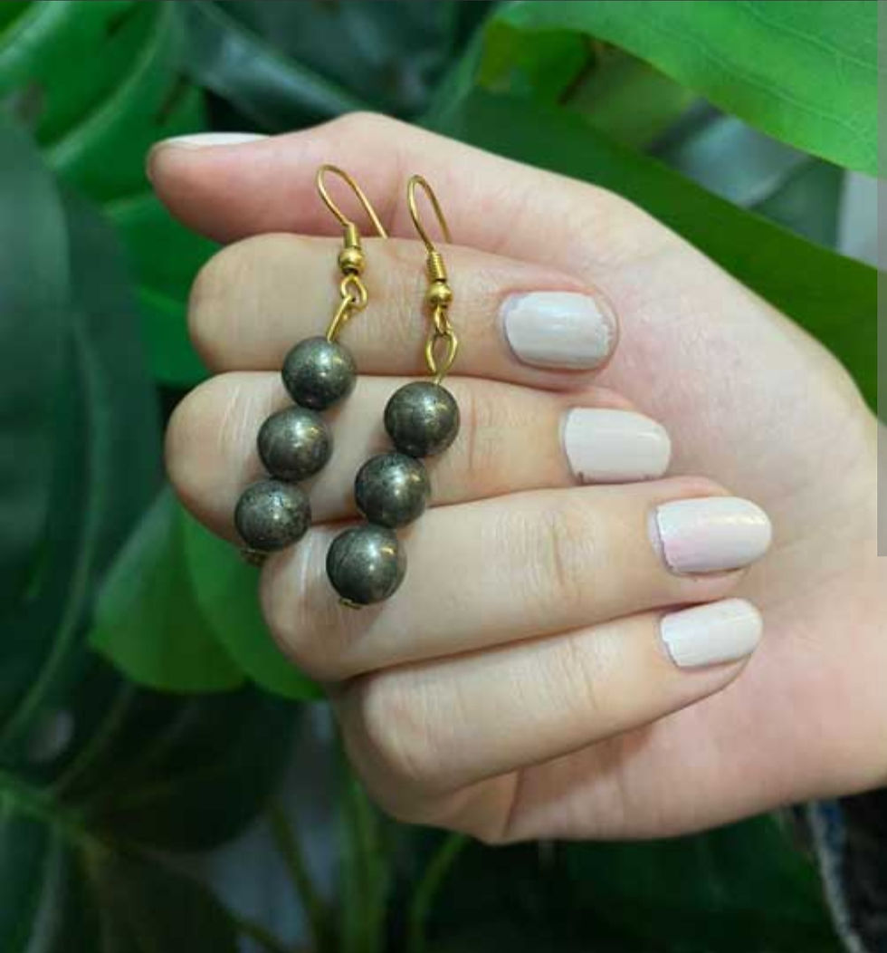 Thumbnail: Pyrite beads necklace set 
