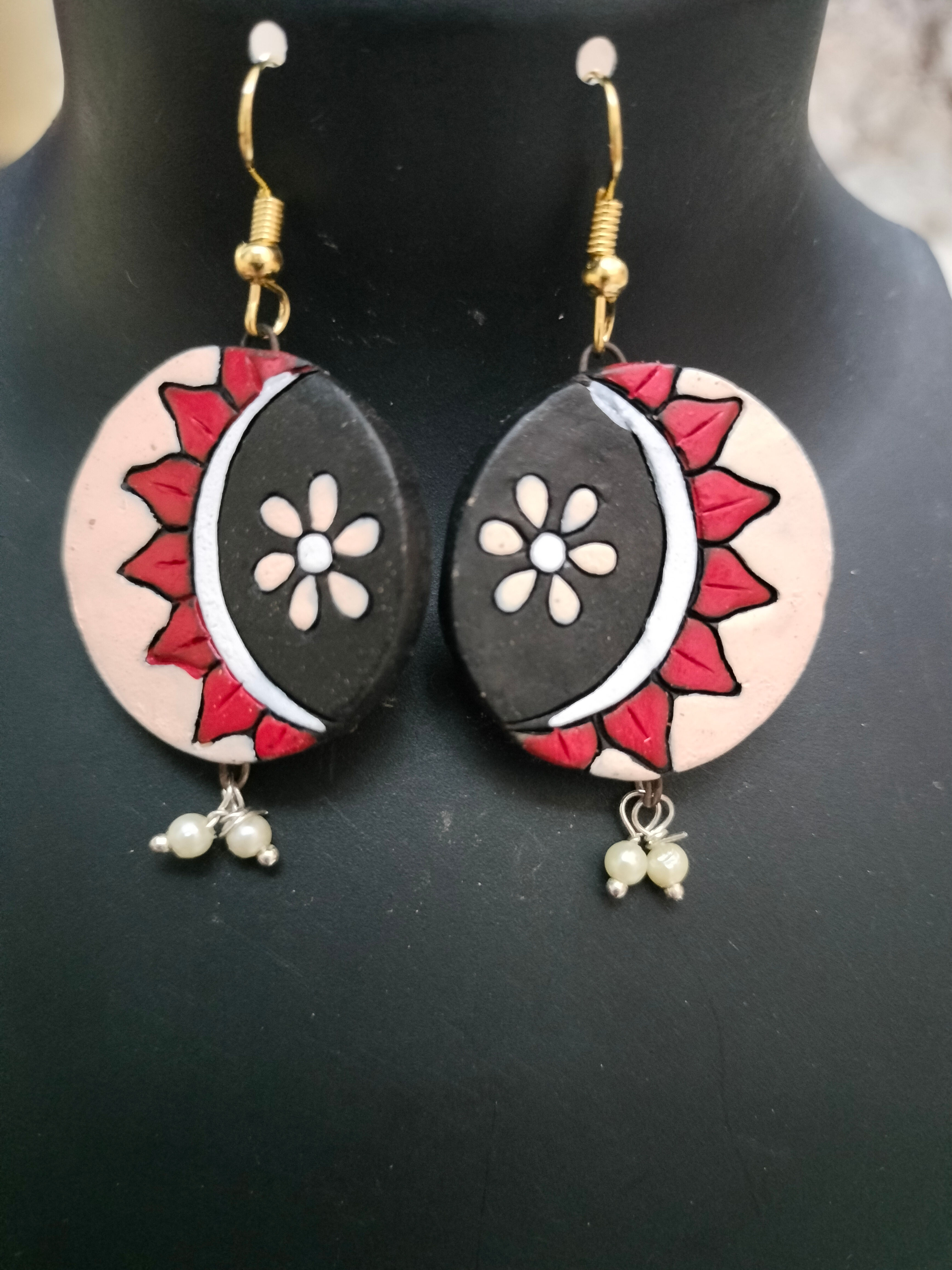 Terracotta hagging earrings