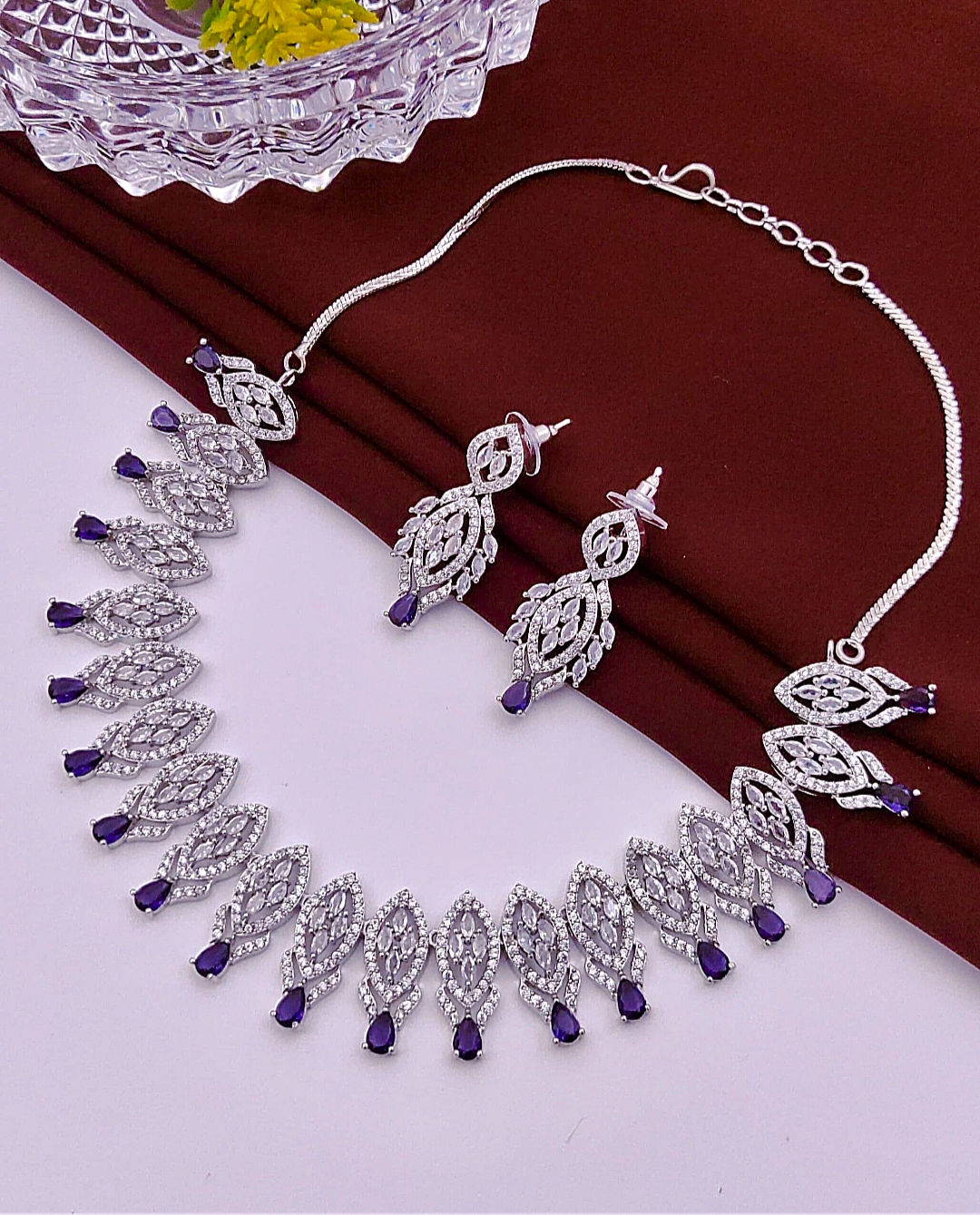 American diamond necklace set 