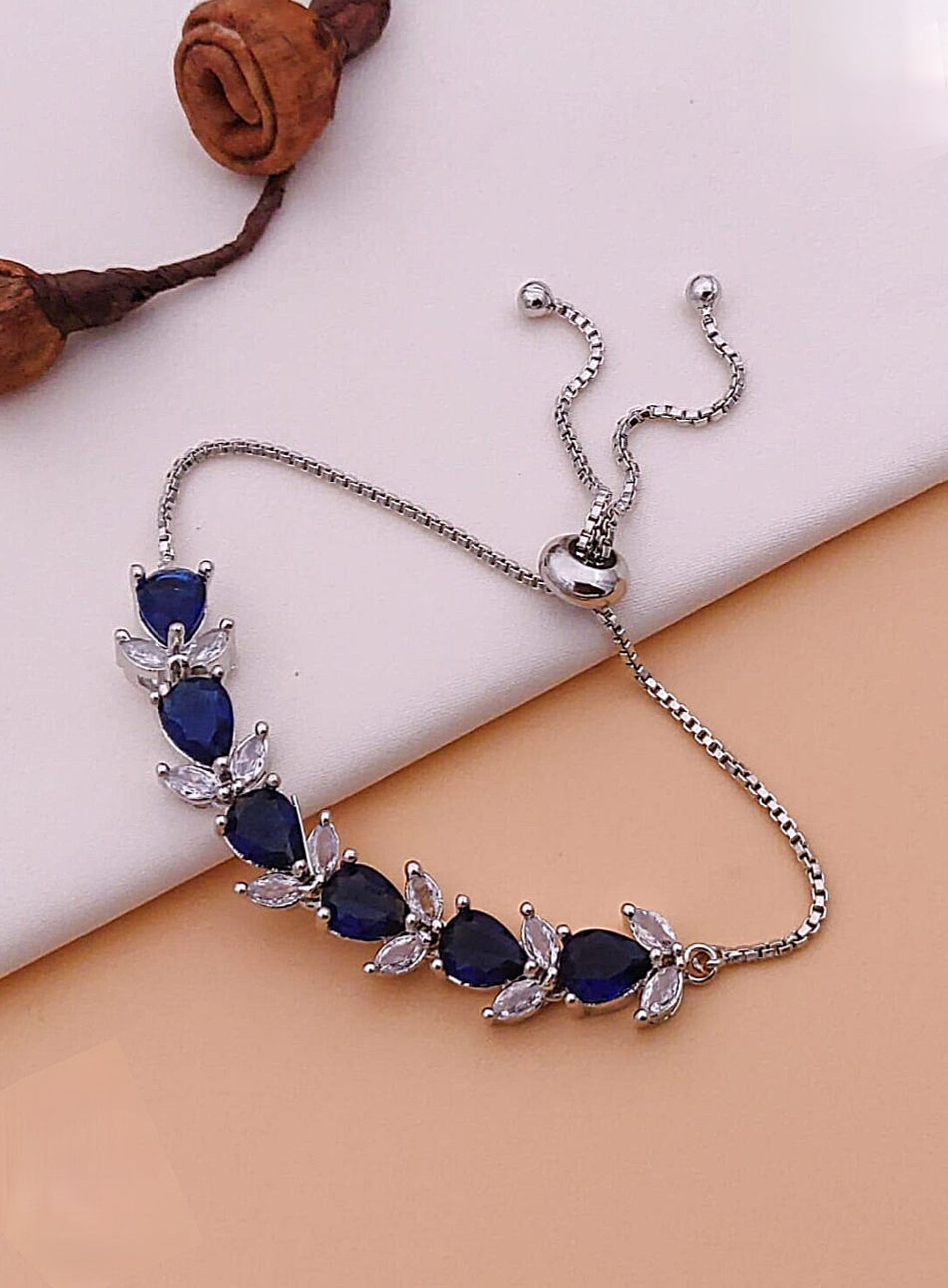 Thumbnail: American diamond adjustable bracelet 