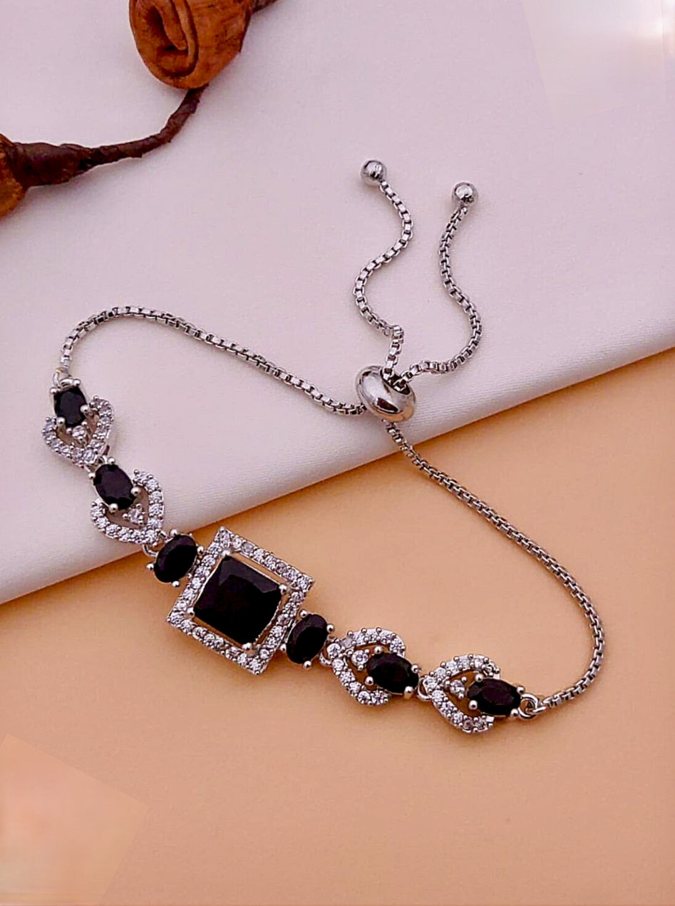 Thumbnail: American diamond adjustable bracelet 
