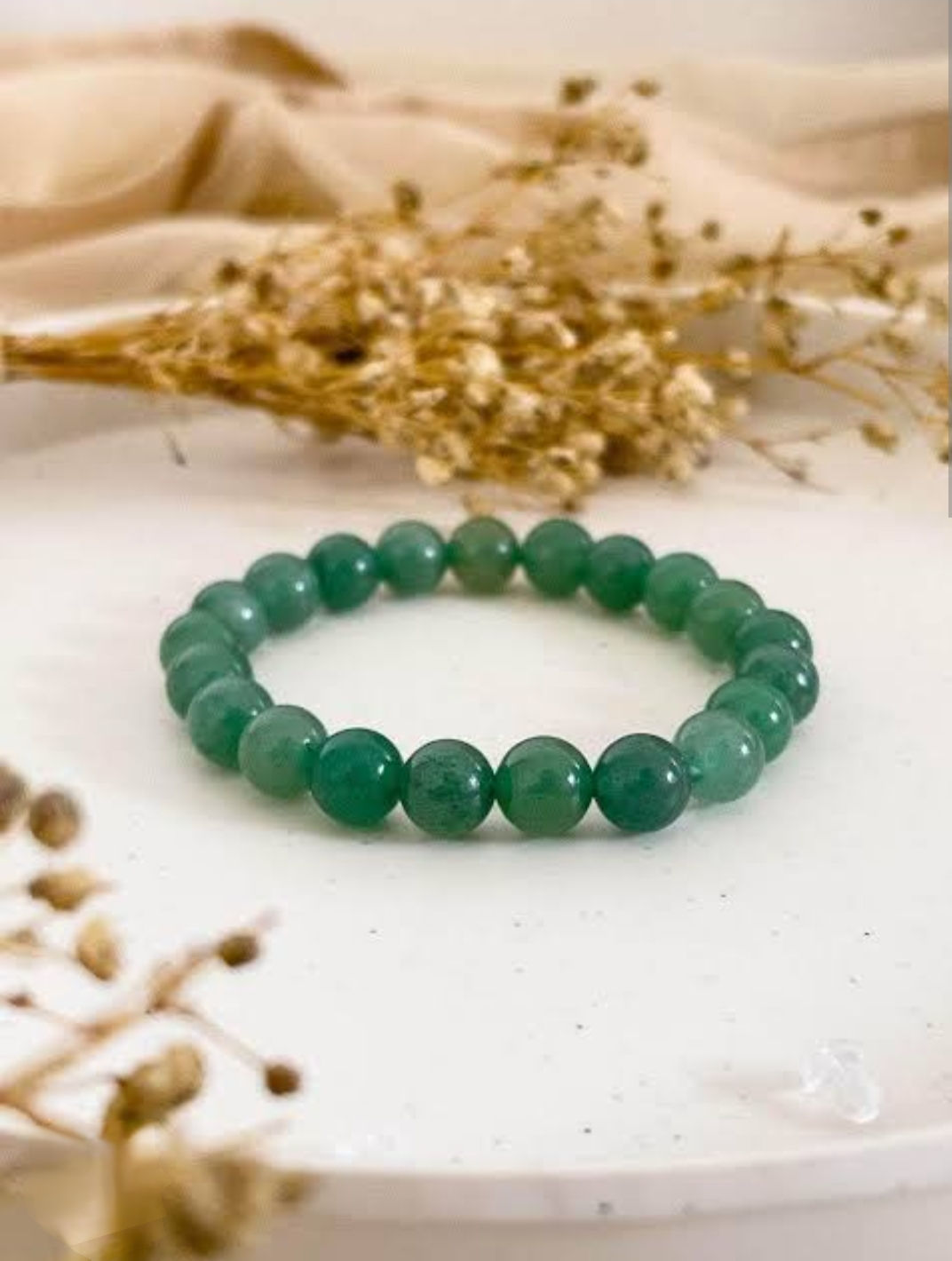Green aventurine bracelet.