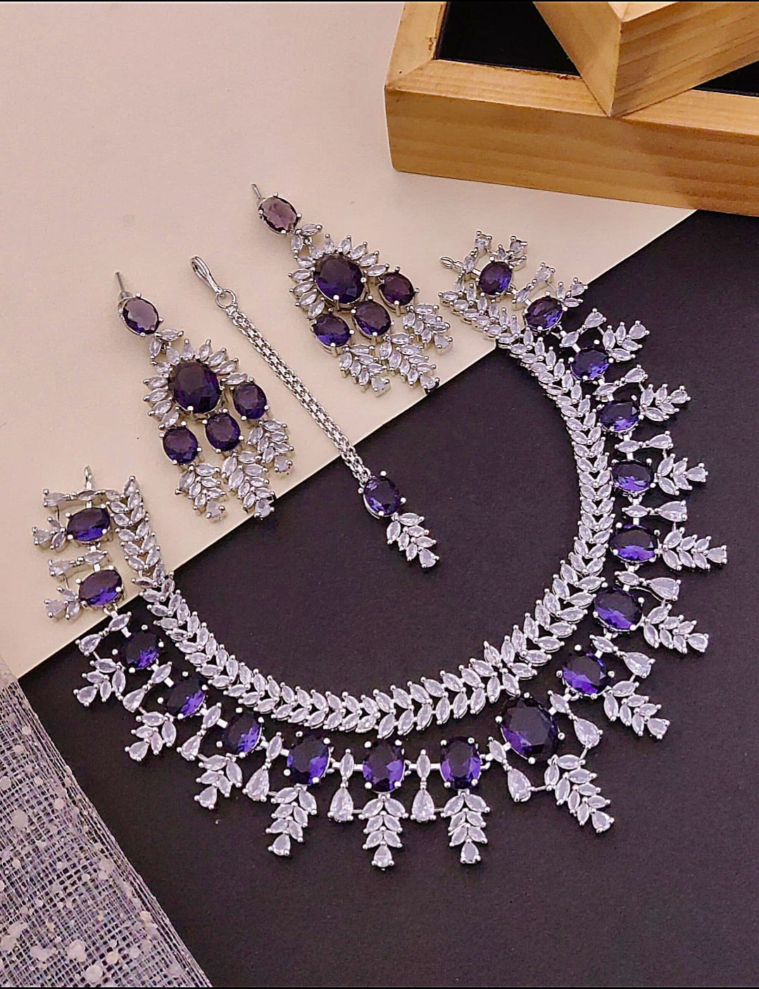 American diamond necklace set 