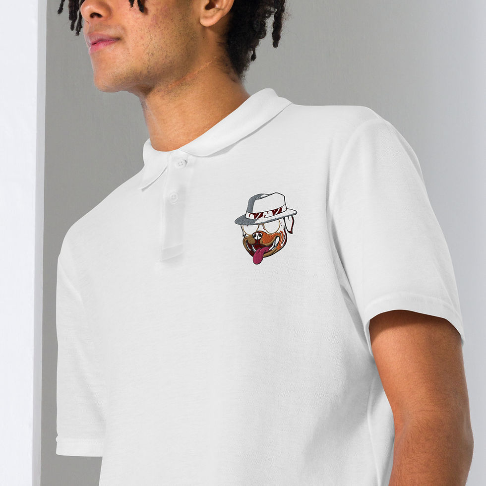 Thumbnail: Dapper Dog Unisex Pique Polo Shirt