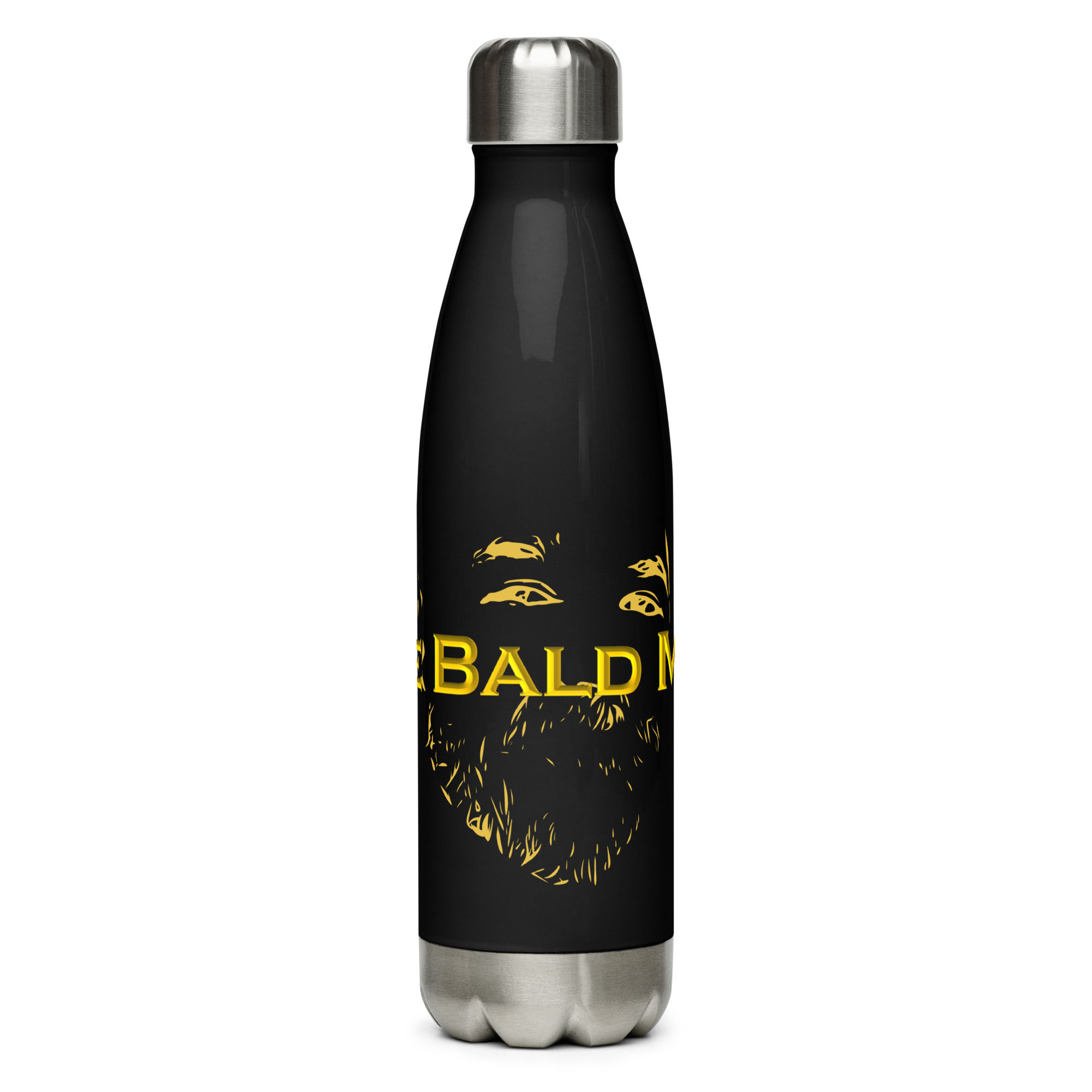 The Bald Man Stainless Steel Water Bottle (Gold)