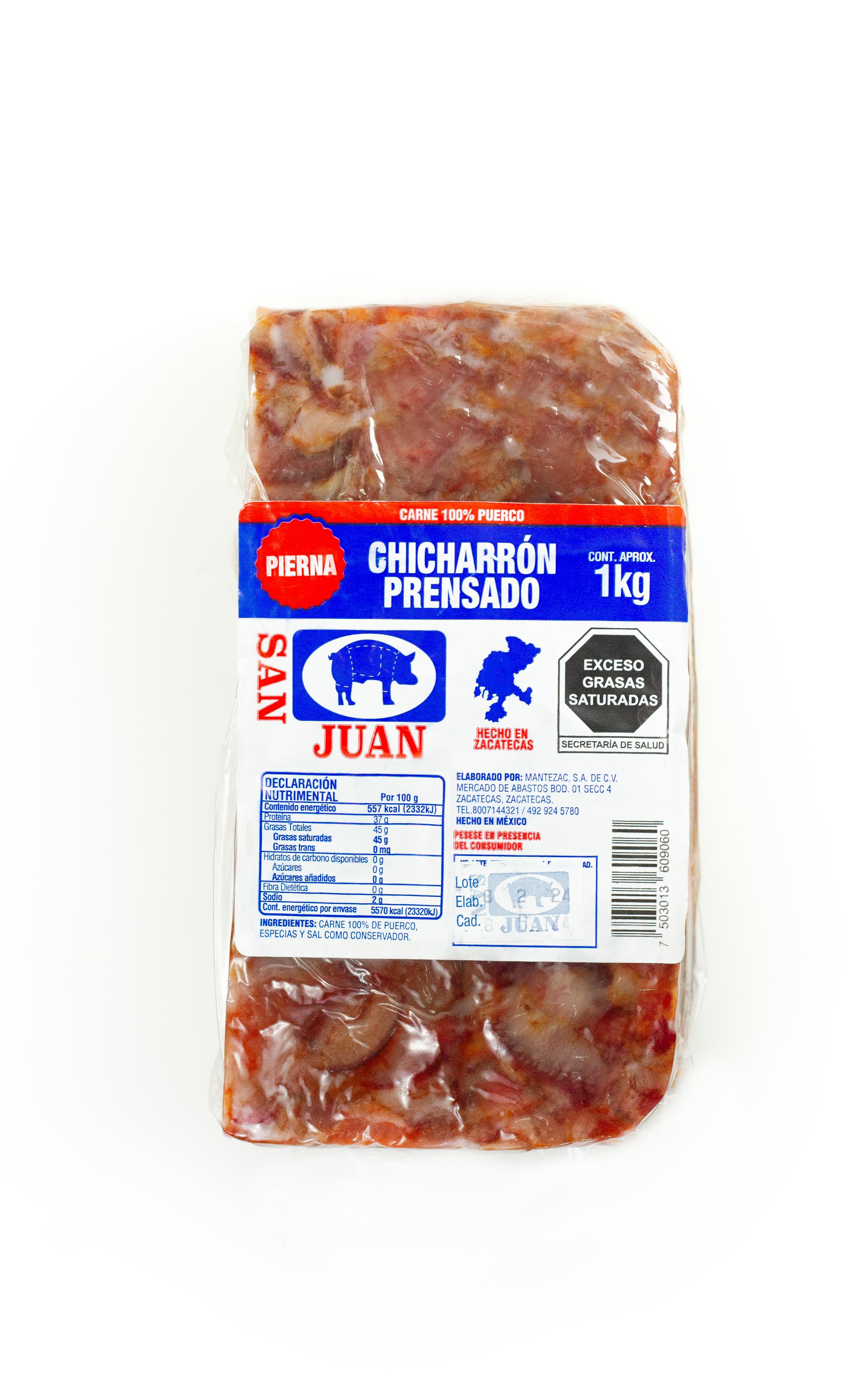 Chicharrón Prensado - Pierna 1 KG