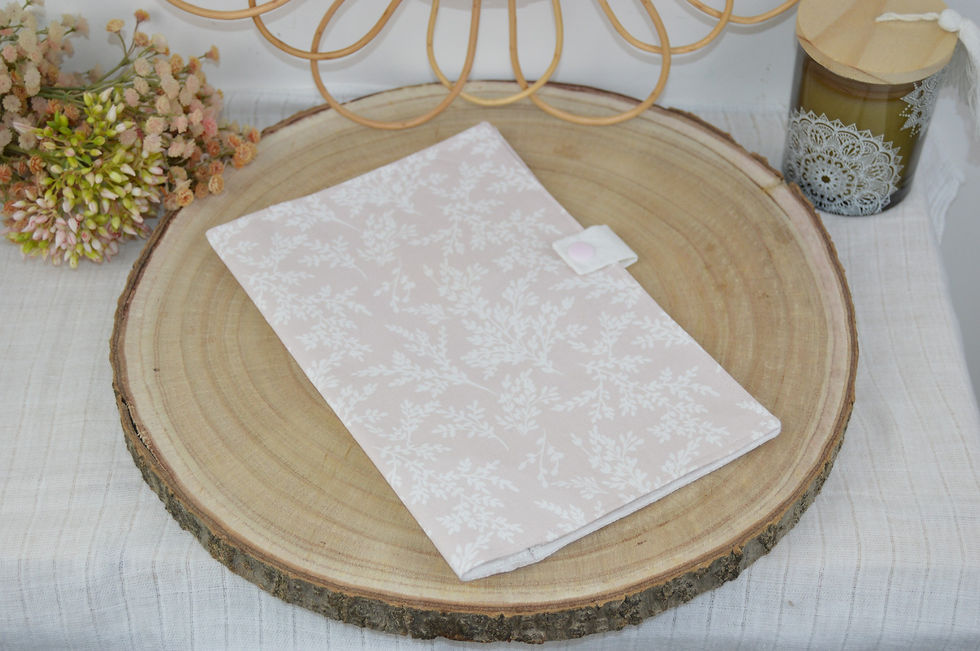 protège carnet de santé fleurs rose