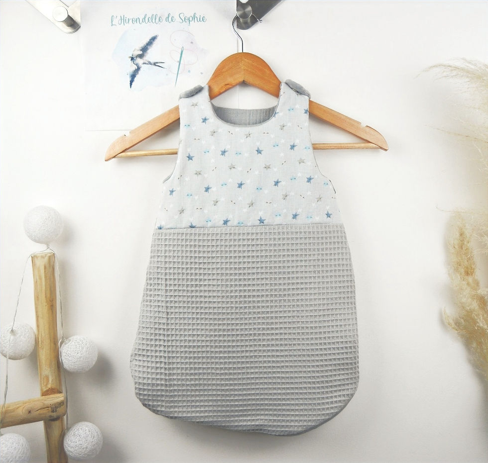 gigoteuse étoiles gris