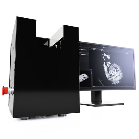 High-Resolution Episcopic Microscopy (HREM) Micro 3D Imaging System Showing a Mouse Embryo Being Imaged on Monitor.