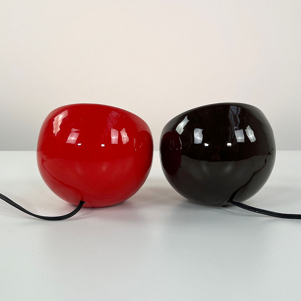 Thumbnail: Set of 2 Ceramic “Sphera” Lamps by Marcello Cuneo for Gabbianelli, 1970s - SOLD